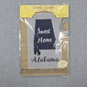 Sweet Home Alabama Evergreen Burlap Boutique Decorative Flag